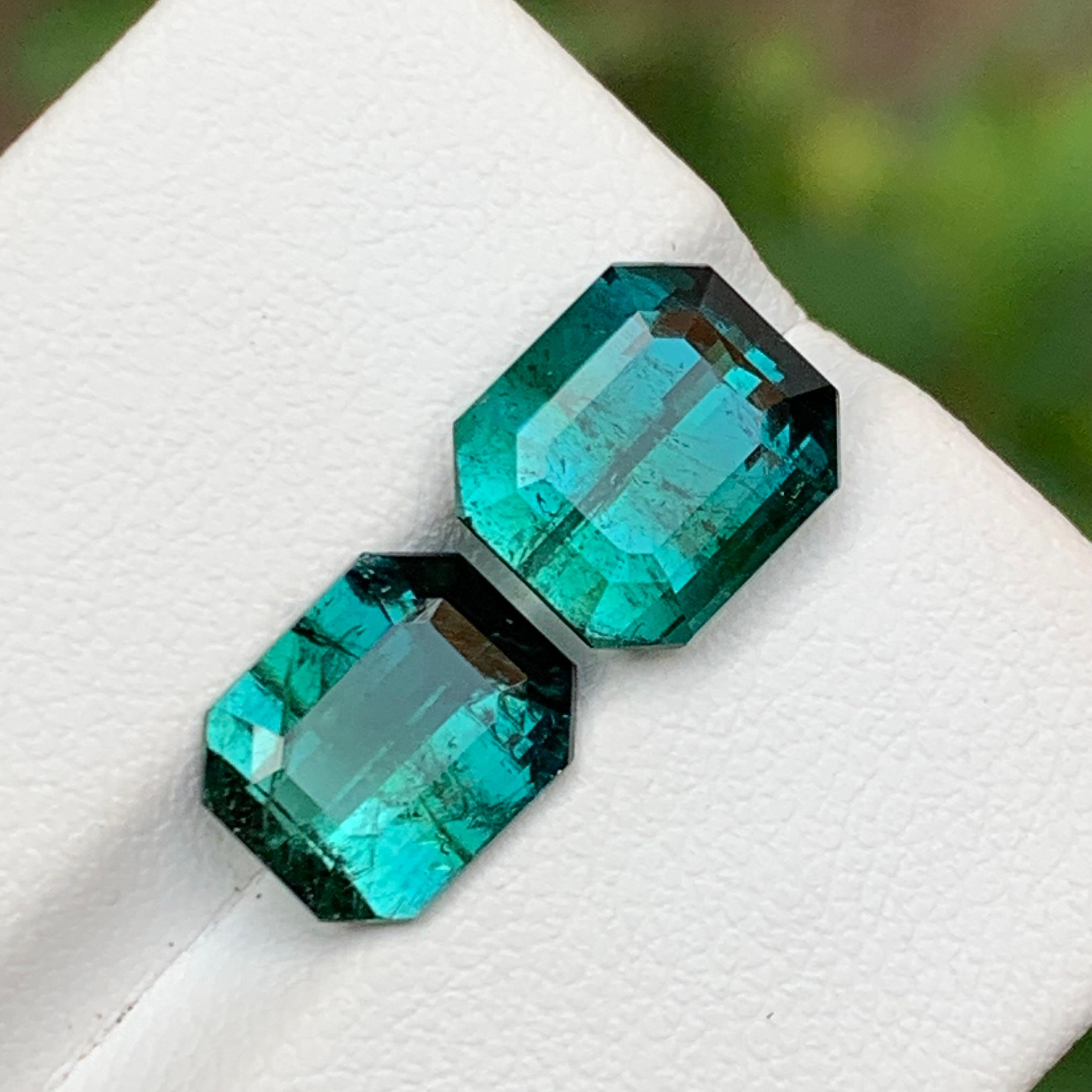 6.35 Carats Vert bleuté Bicolore Tourmaline naturelle (Kunar, Afghanistan) - Taille émeraude octogonale

💎 TYPE DE PIERRE PRÉCIEUSE : Tourmaline
⚖️ POIDS : 6,35 carats
🪚 SHAPE & CUT : Octogone taille émeraude
📏 TAILLE (MM) : 
Pierre 1 : 3,90 Ct
