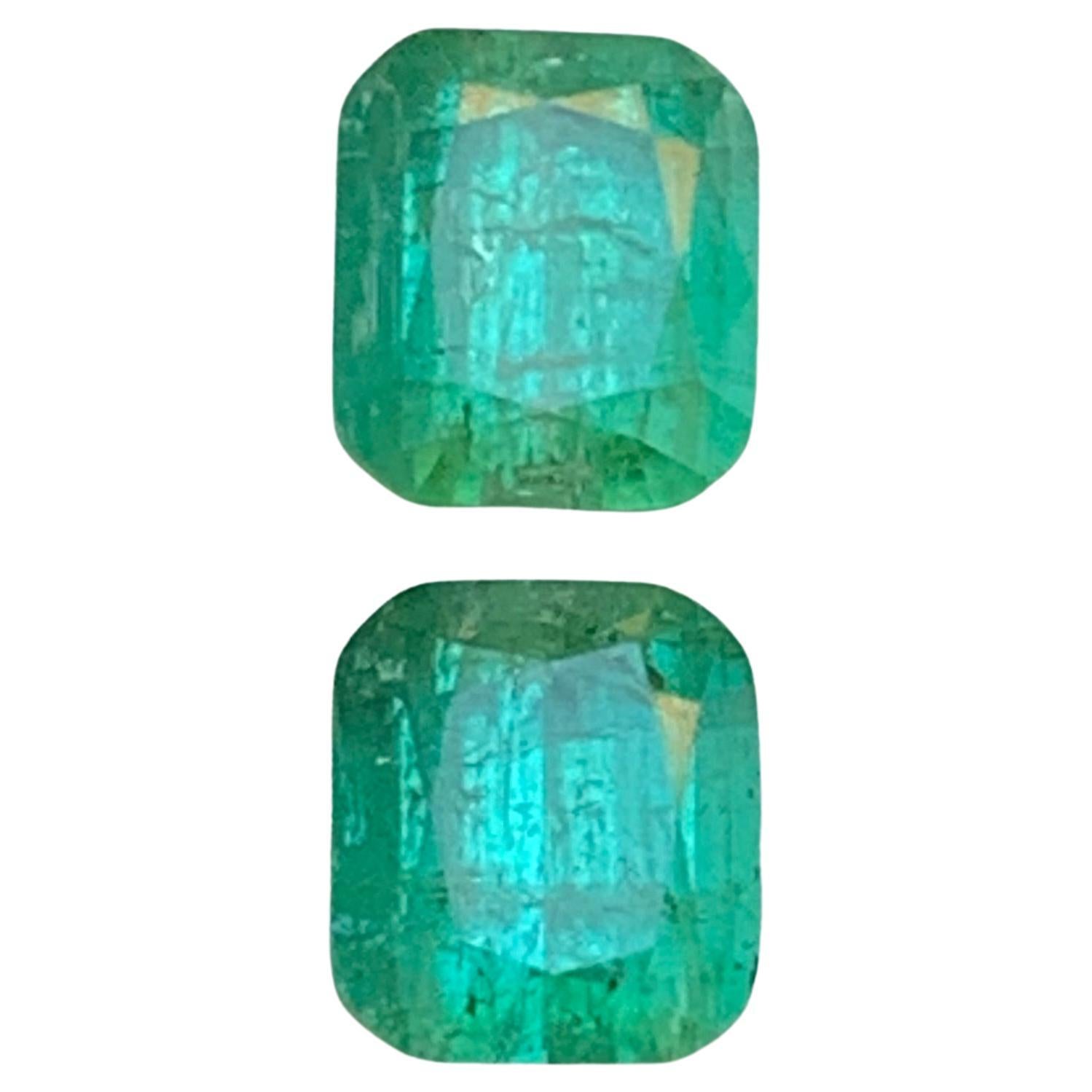 Orecchino di tormalina naturale dalla tonalità bluastra Coppia di gemme sciolte 3,05 Ct-Gioielli