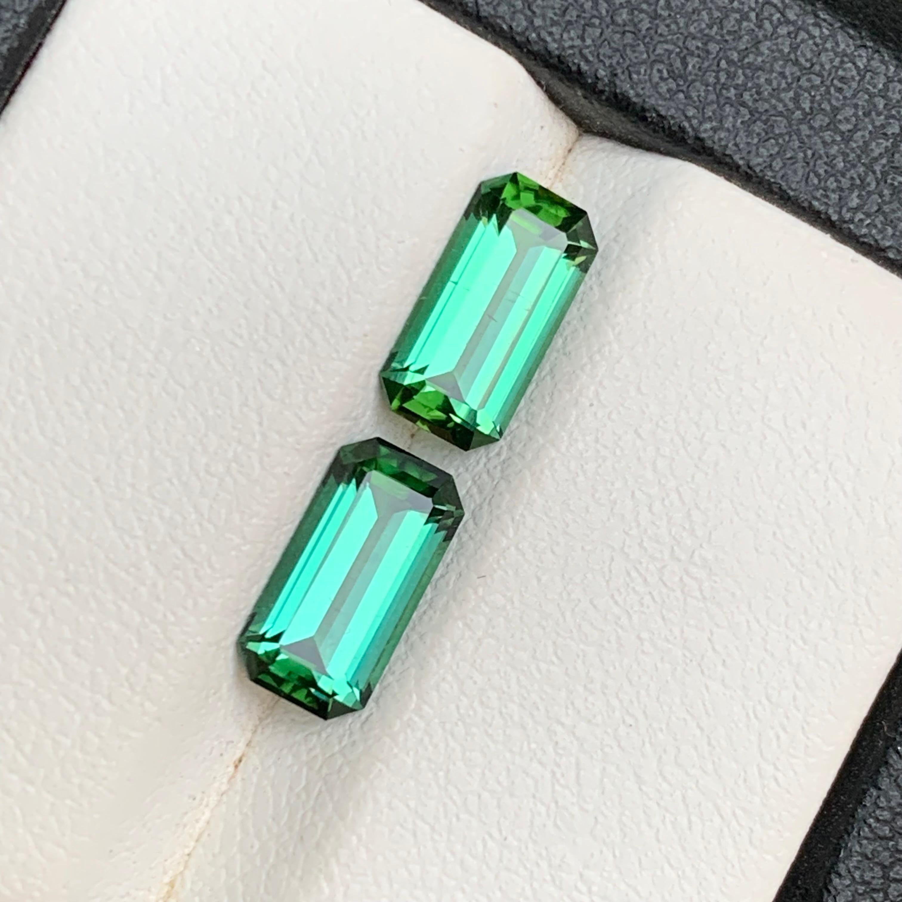 Paire de pierres en vrac Greene & Greene Greene Tourmaline naturelle 2.80 ct pour bijoux en vente 5