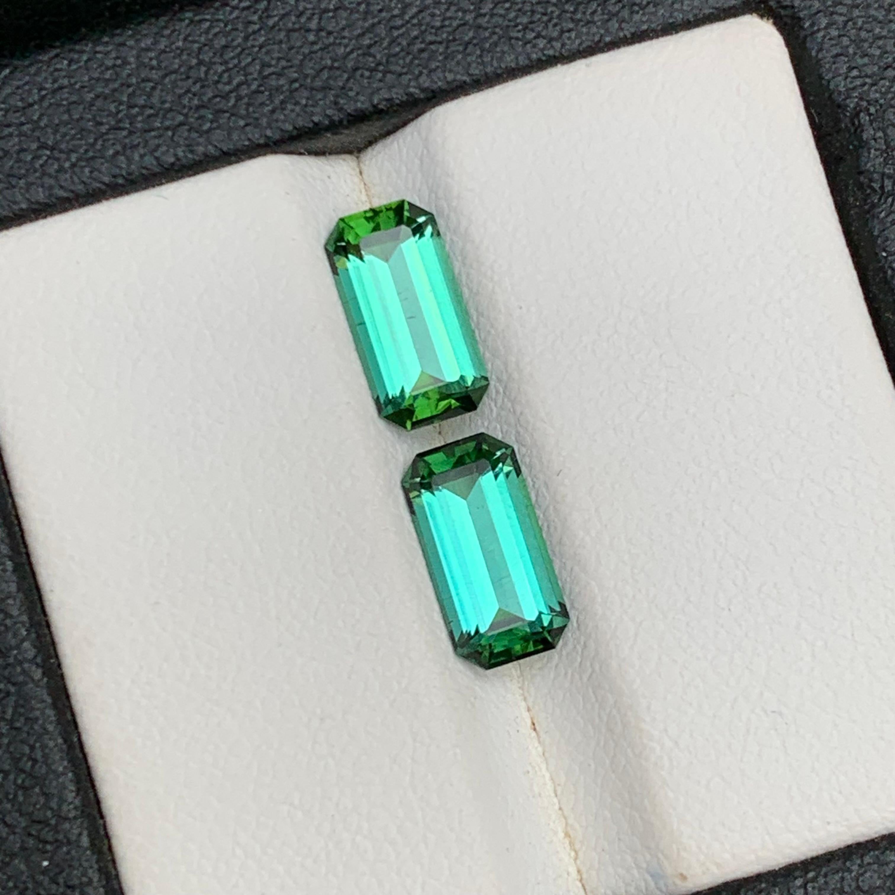 Paire de pierres en vrac Greene & Greene Greene Tourmaline naturelle 2.80 ct pour bijoux en vente 6