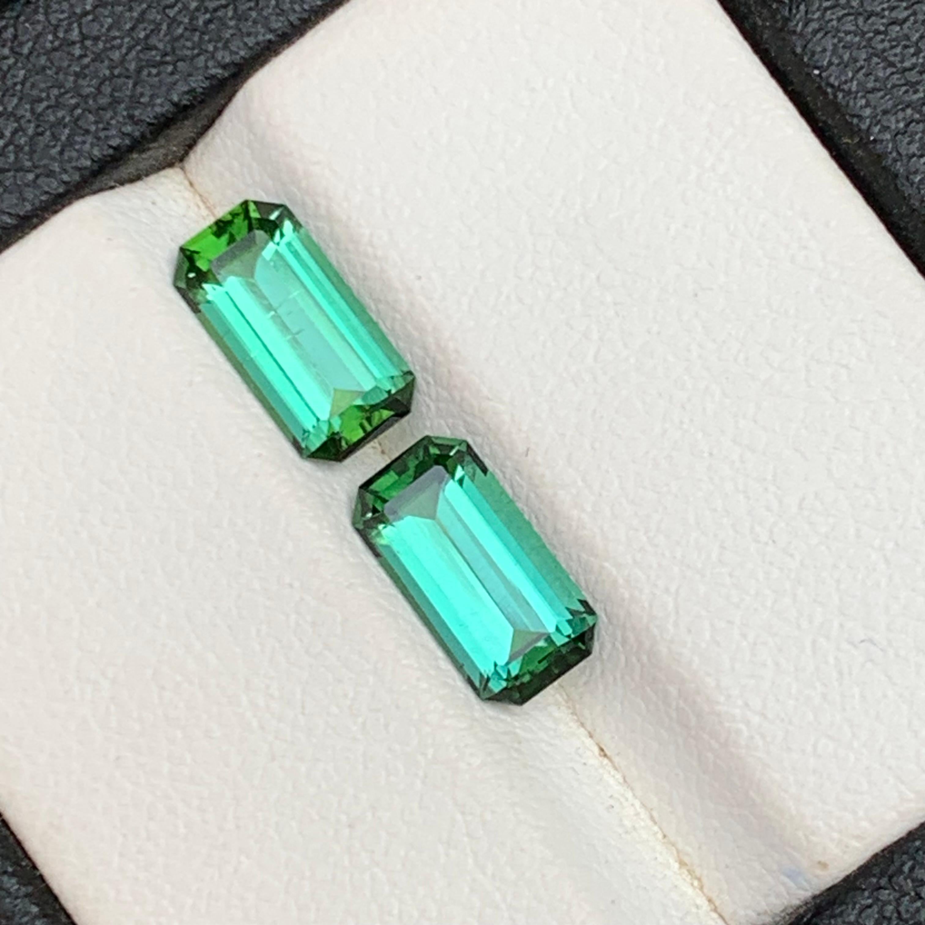 Contemporain Paire de pierres en vrac Greene & Greene Greene Tourmaline naturelle 2.80 ct pour bijoux en vente