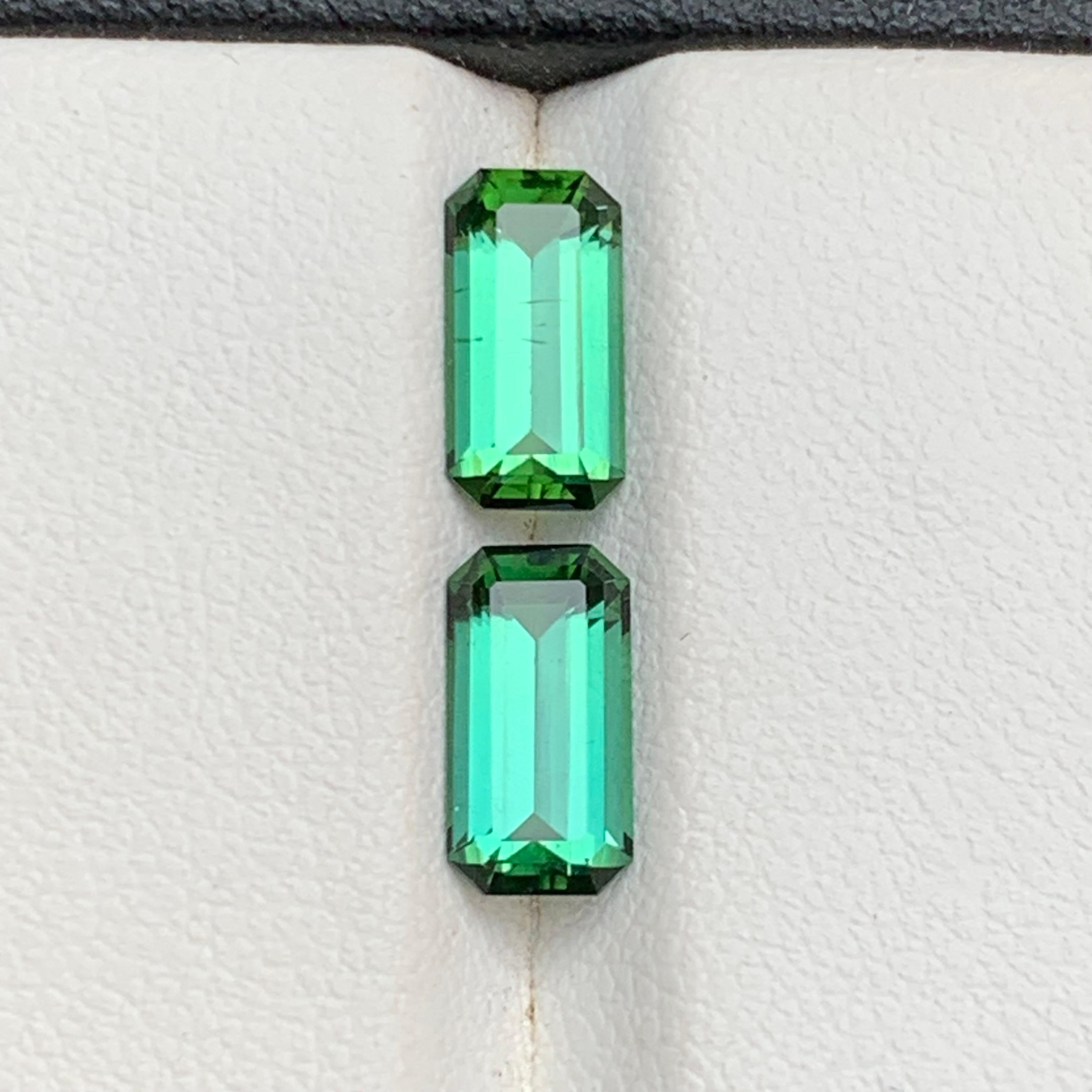 Paire de pierres en vrac Greene & Greene Greene Tourmaline naturelle 2.80 ct pour bijoux Unisexe en vente