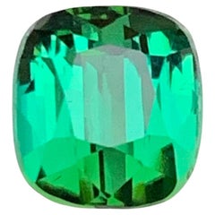 Bläuliches Lagunengrün Natürlicher Turmalin Ring Lose Edelstein 3.30 Ct Cushion Cut