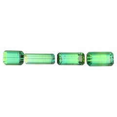 Bluish Mint Green Emerald Cut Jewelry Size Natural Tourmaline Loose Gemstone
