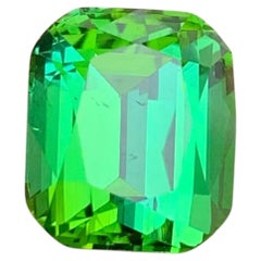 Bluish Mint Green Natural Tourmaline 6.80 Ct Cushion Cut Loose Gemstone for Ring
