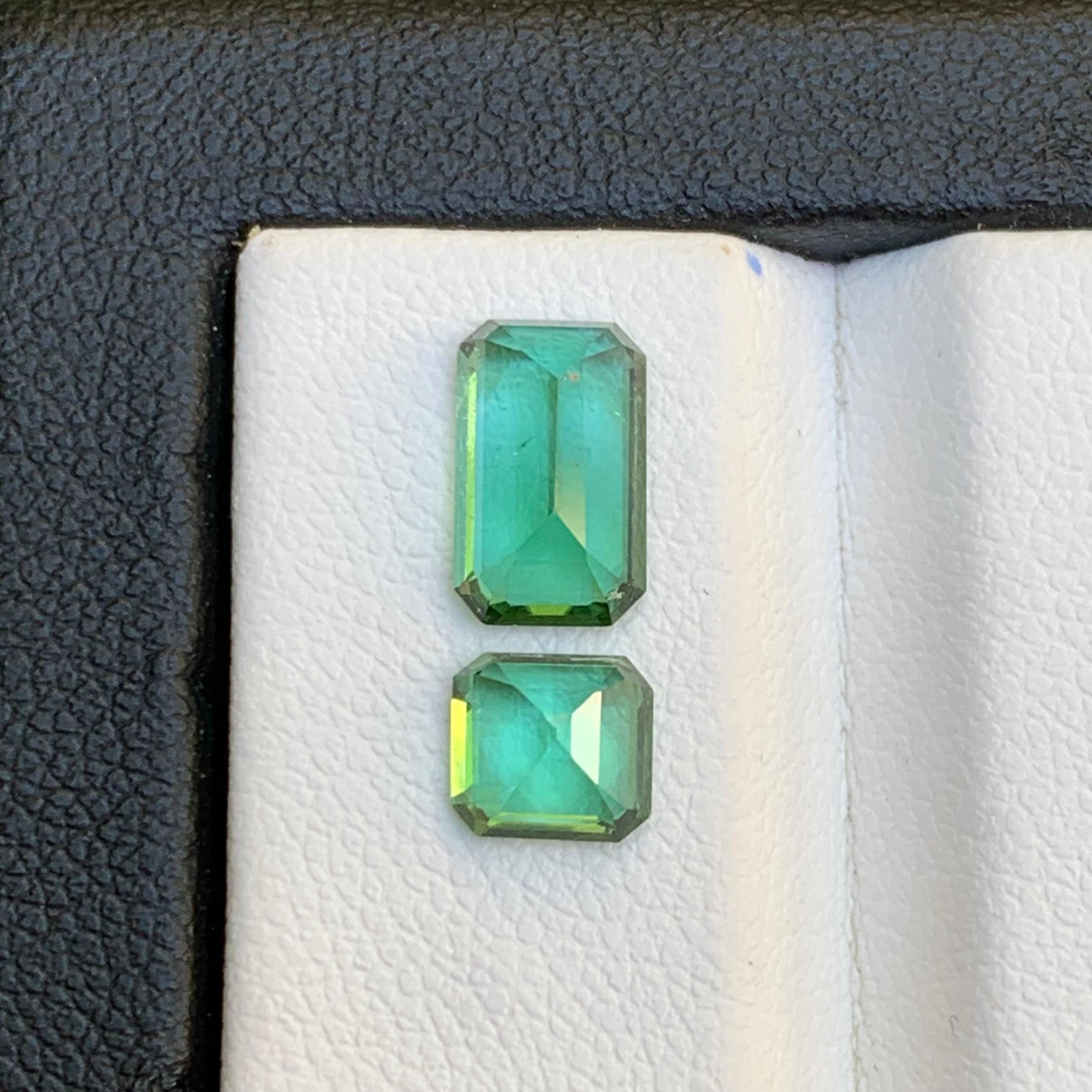 Greene & Greene Greene - Tourmaline Naturelle 2.45 Ct Emerald Cut-Jewelry Neuf - En vente à Peshawar, PK