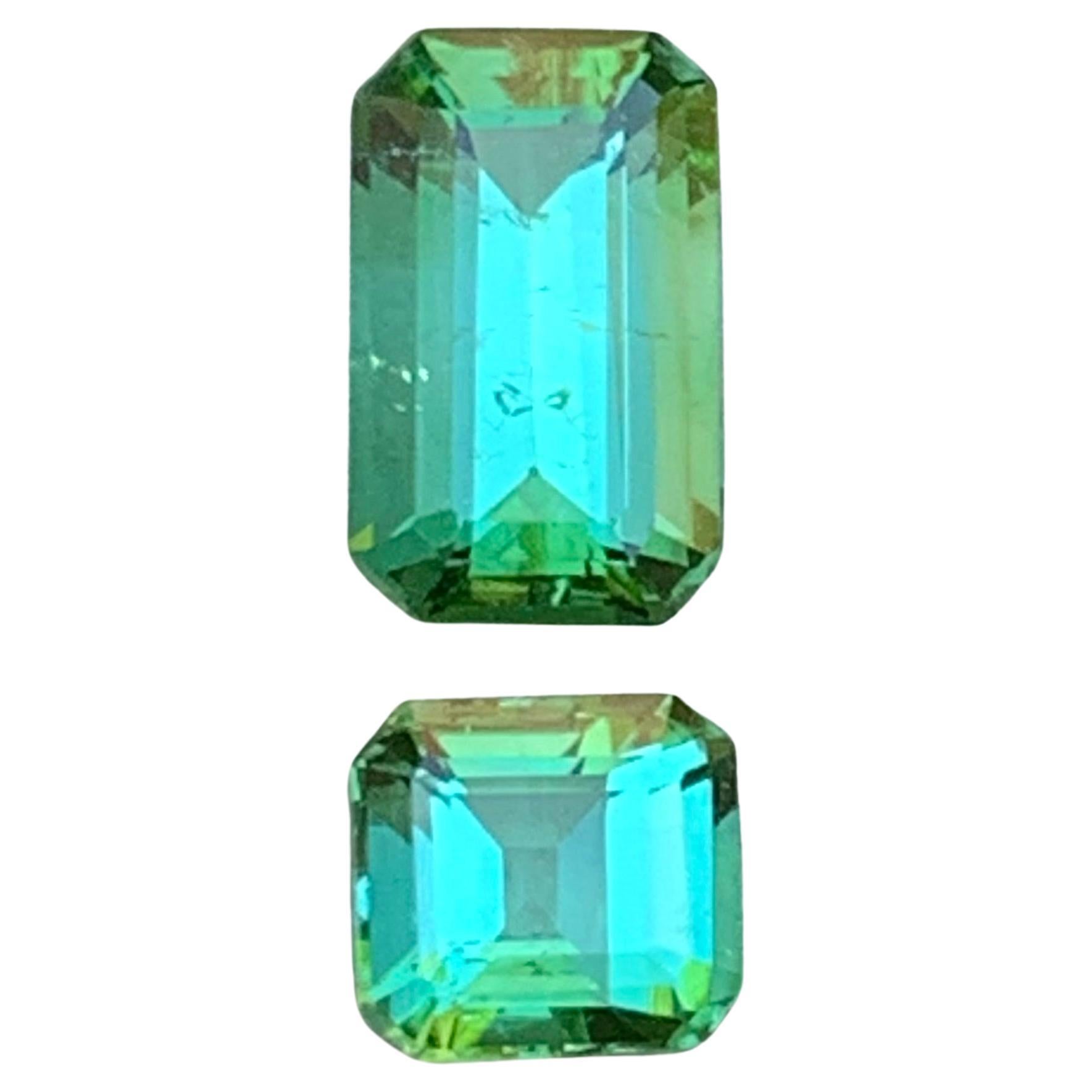 Greene & Greene Greene - Tourmaline Naturelle 2.45 Ct Emerald Cut-Jewelry en vente