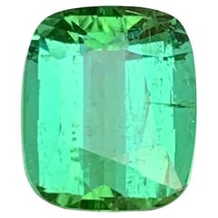Bläulich Mintgrüner Natürlicher Turmalin Ring Edelstein 2.90 Ct Kissenschliff-Schmuck