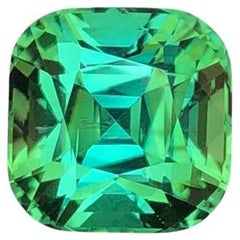 Tormalina verde menta bluastra 4,20 carati taglio cuscino Gemma naturale sfusa per anello