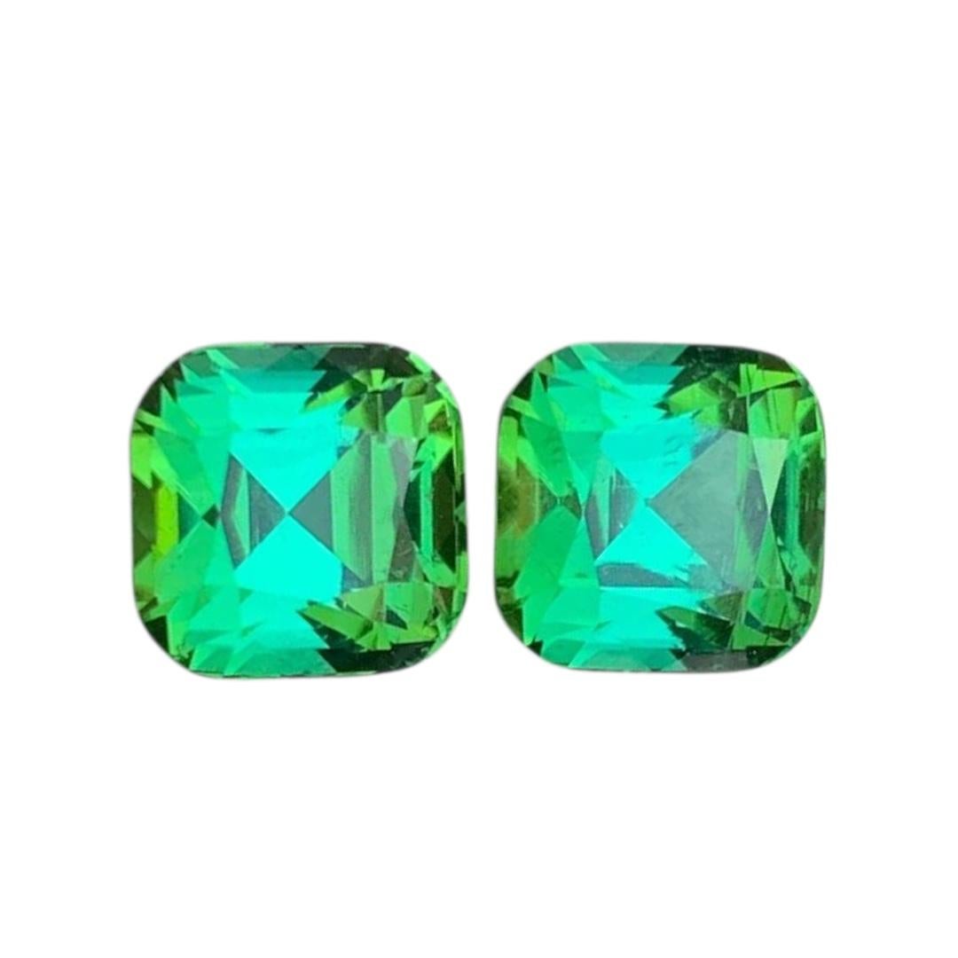 Bläulich Minzgrün Natürliche Turmalin Ohrringe Lose Edelstein Paar Set 7,75 Ct für Damen oder Herren im Angebot