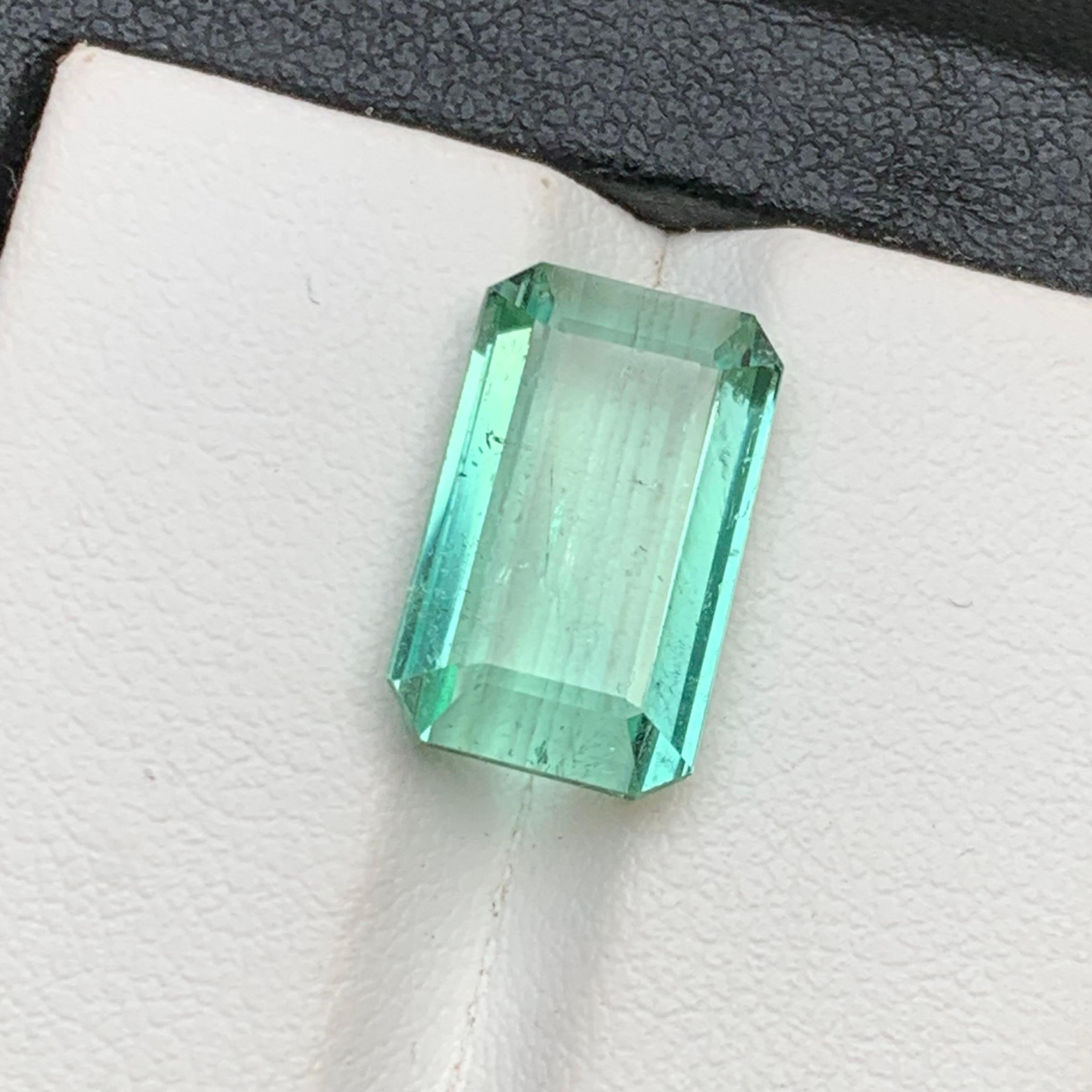 Bluish Neon Green Natural Tourmaline Ring, Pendant Loose Gemstone 6.95 Ct-Jewel For Sale 6