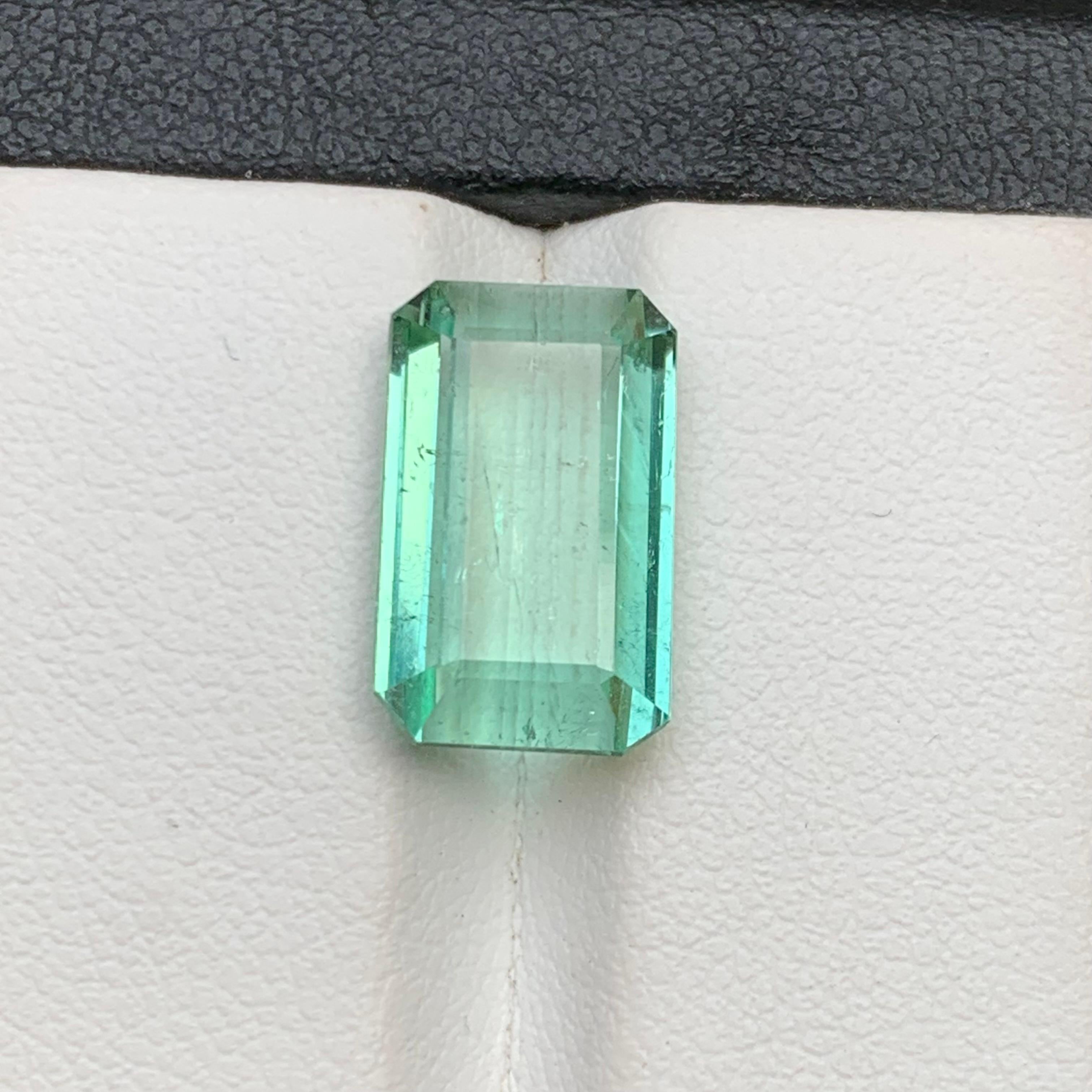 Women's or Men's Bluish Neon Green Natural Tourmaline Ring, Pendant Loose Gemstone 6.95 Ct-Jewel For Sale