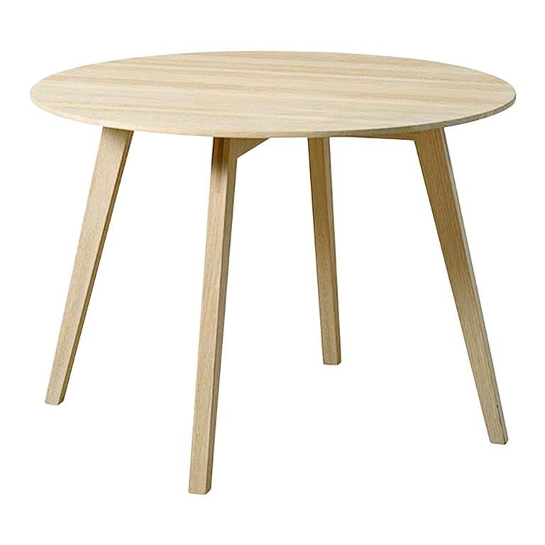Blum and Balle Circle Side Table, Laminate and Oak - 26"