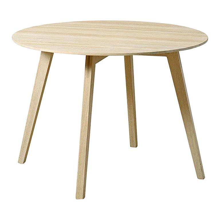 Table d'appoint circulaire Blum and Balle, linoléum et hêtre, 66,04 cm