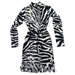 Blumarine 2000s Zebra dress Crystals details