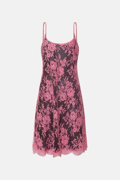 Blumarine 90s Pink Lace Slip Dress
