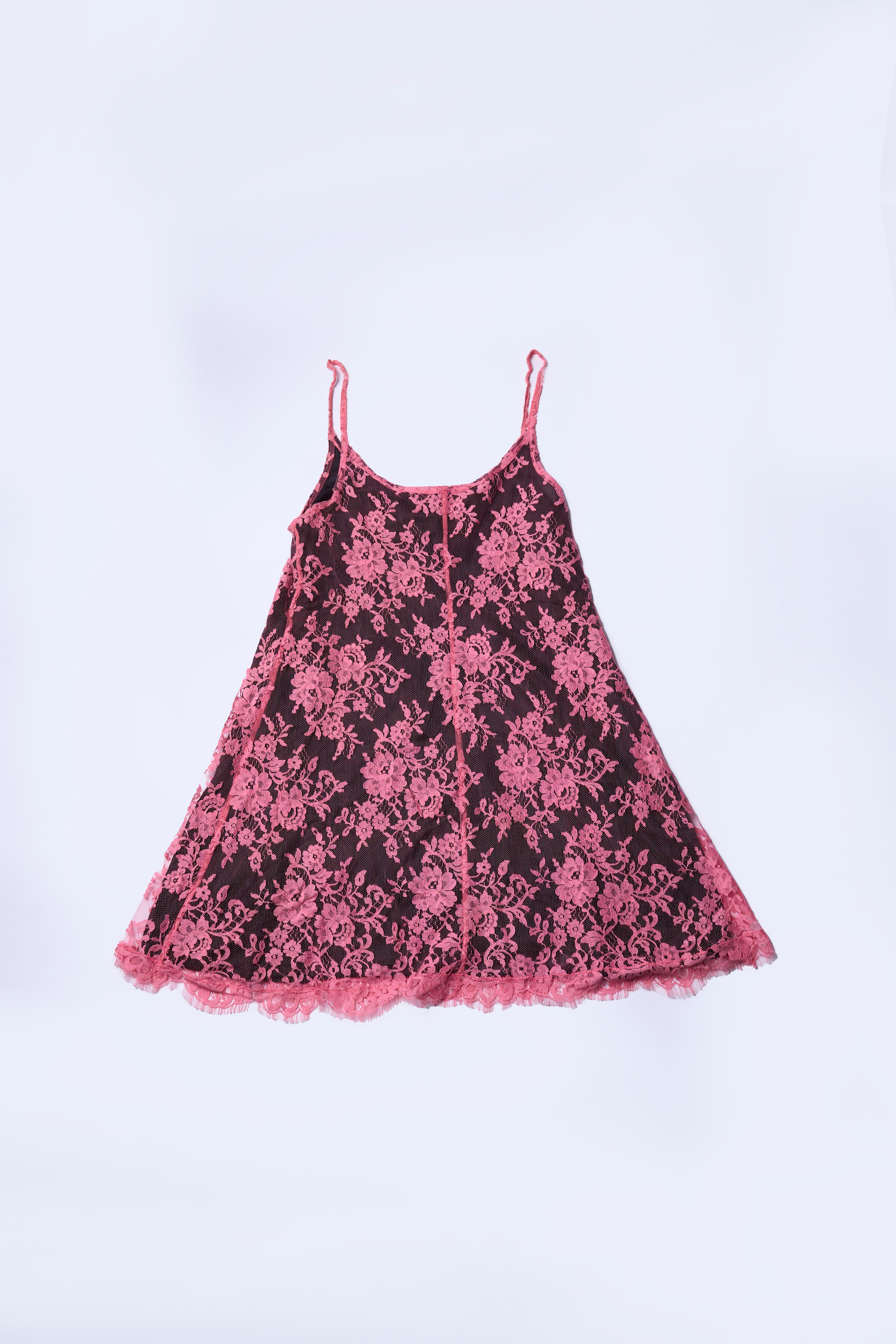 Blumarine 90s Pink Lace Slip Dress 1