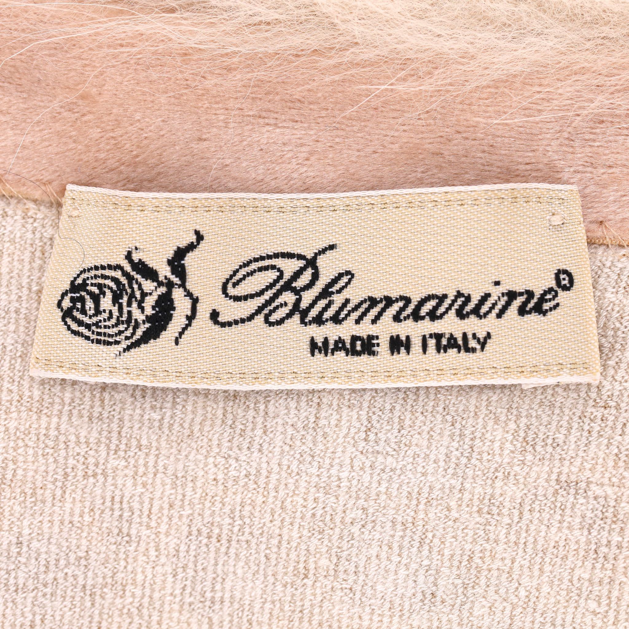 Blumarine - Cardigan con stampa animale e bordo in pelliccia in vendita 2
