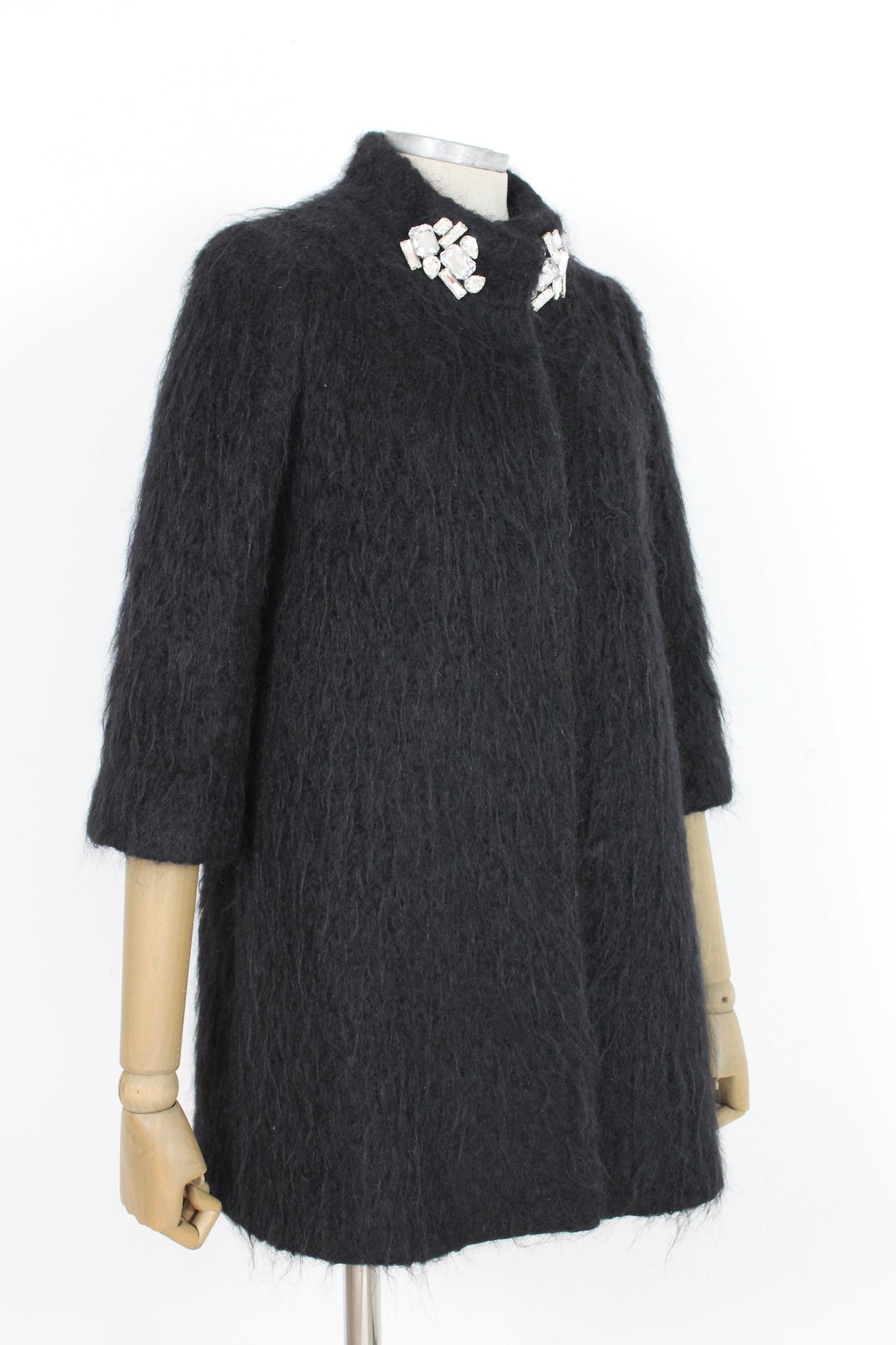 Women's Blumarine Black Alpaca Wool Evening Coat