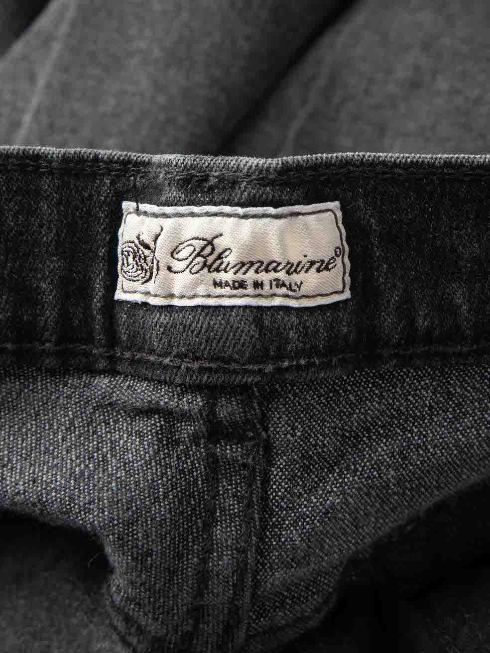 Blumarine Black Denim Mid-Rise Skinny Leg Jeans Size M For Sale 2