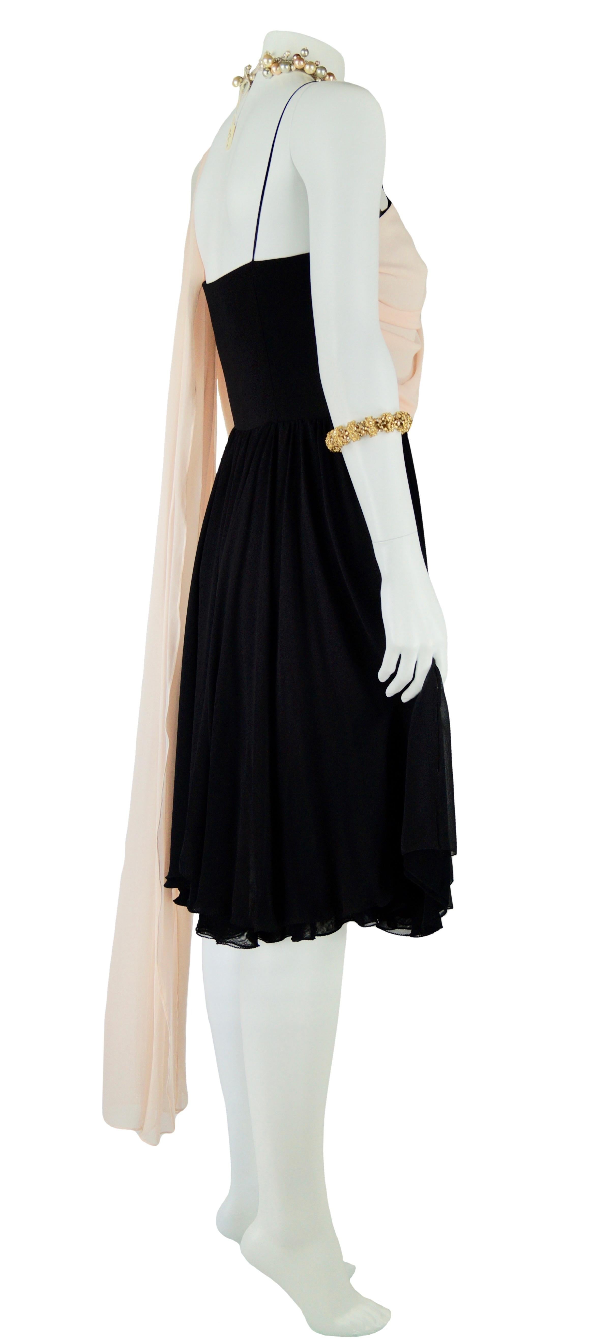 Beige Blumarine black sik dress For Sale
