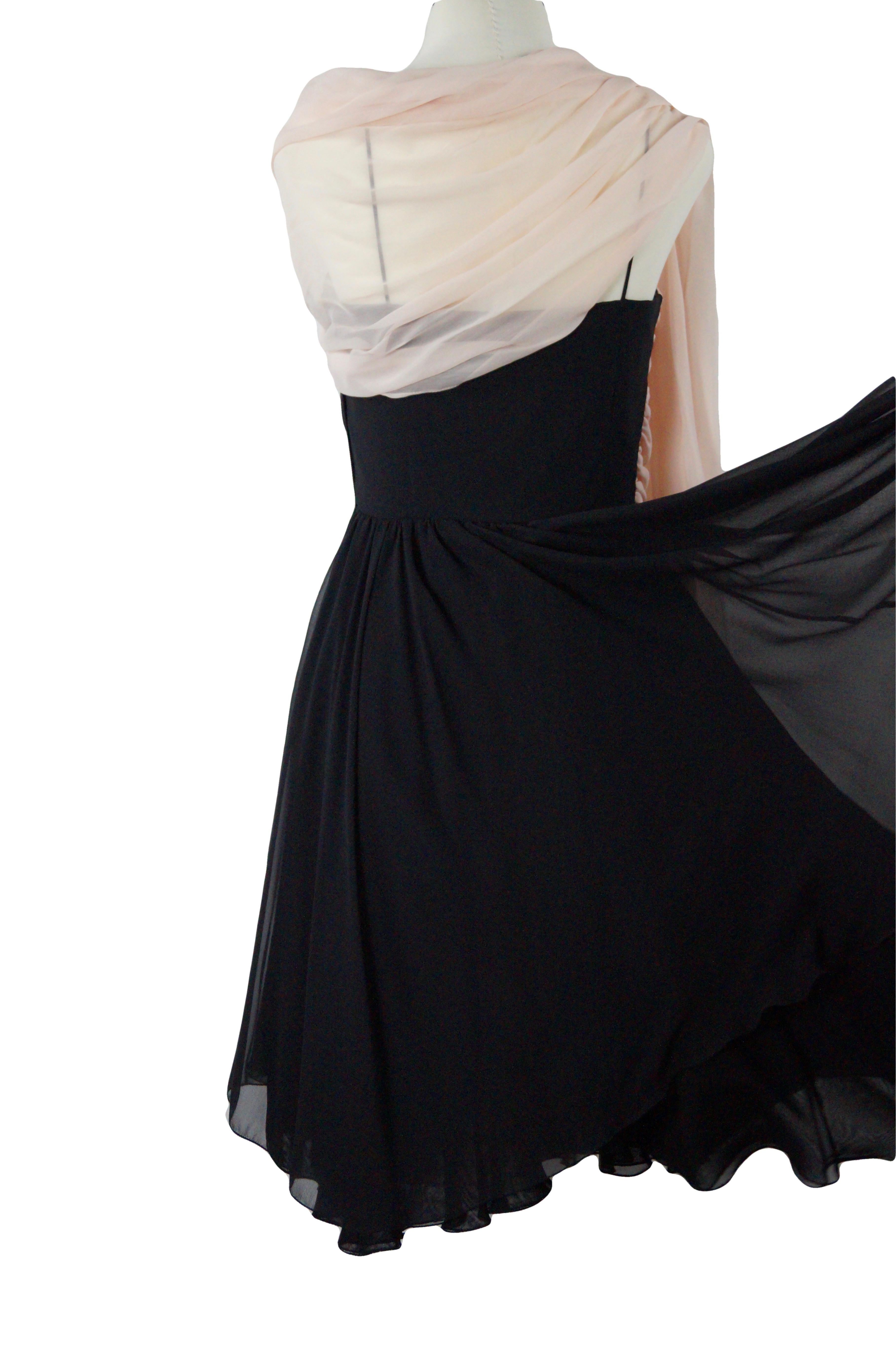 Blumarine black sik dress For Sale 2