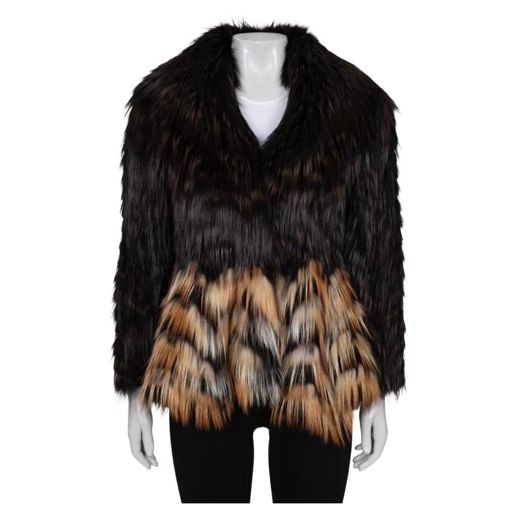 Blumarine Brown Fox Fur Coat Size 40 / S