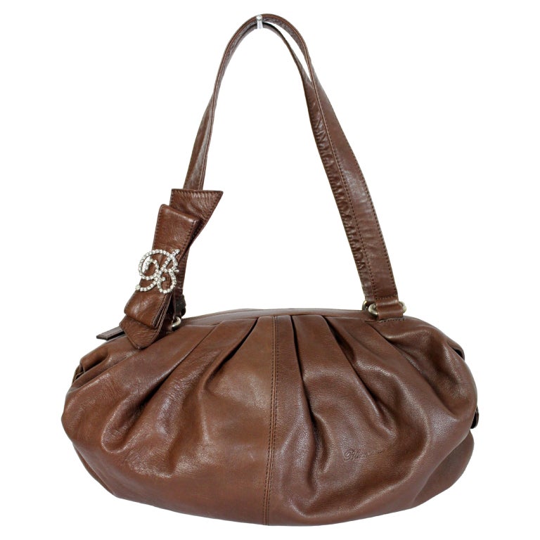Blumarine Brown Leather Satchel Bag at 1stDibs