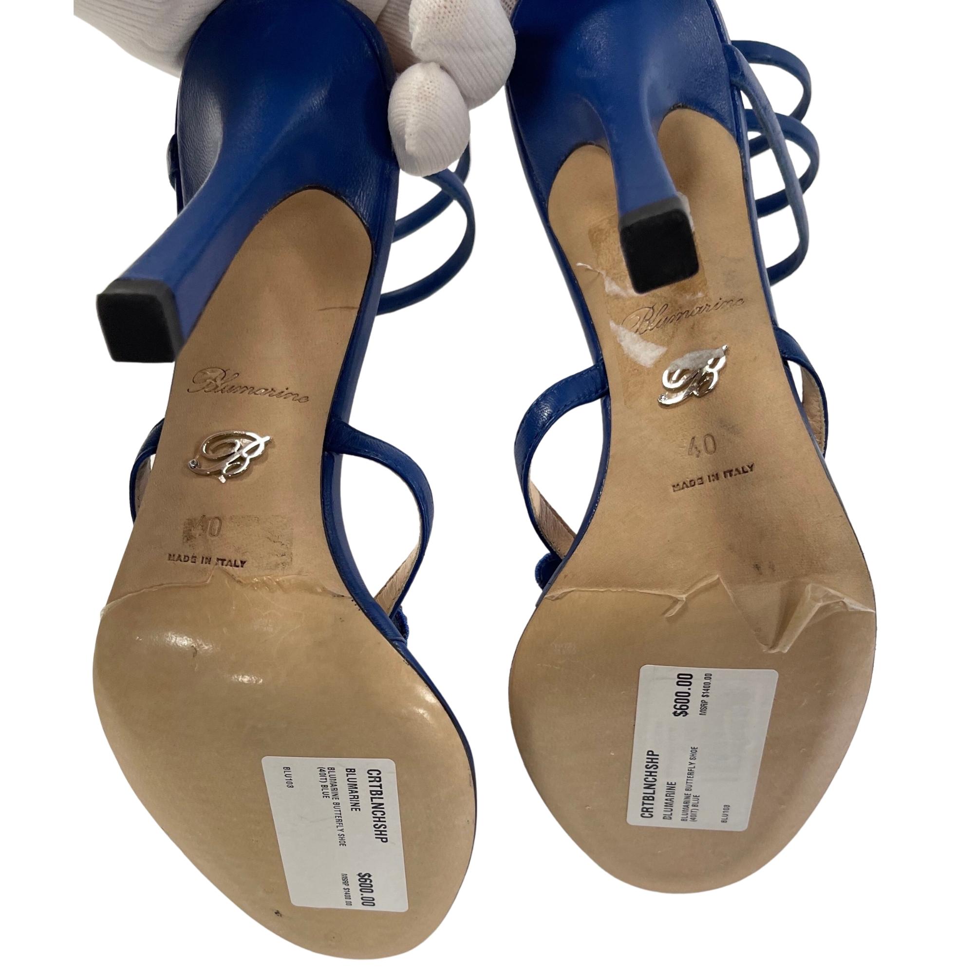 Blumarine Butterfly Blue Heels (EU 40) For Sale 2