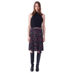 Blumarine Jupe en soie imprimée cerisier