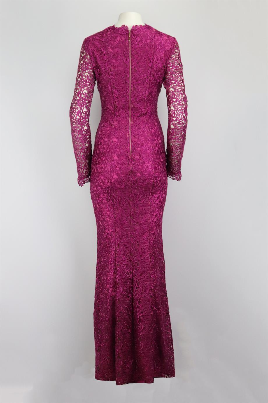 Purple Blumarine Corded Lace Gown IT 46 UK 14