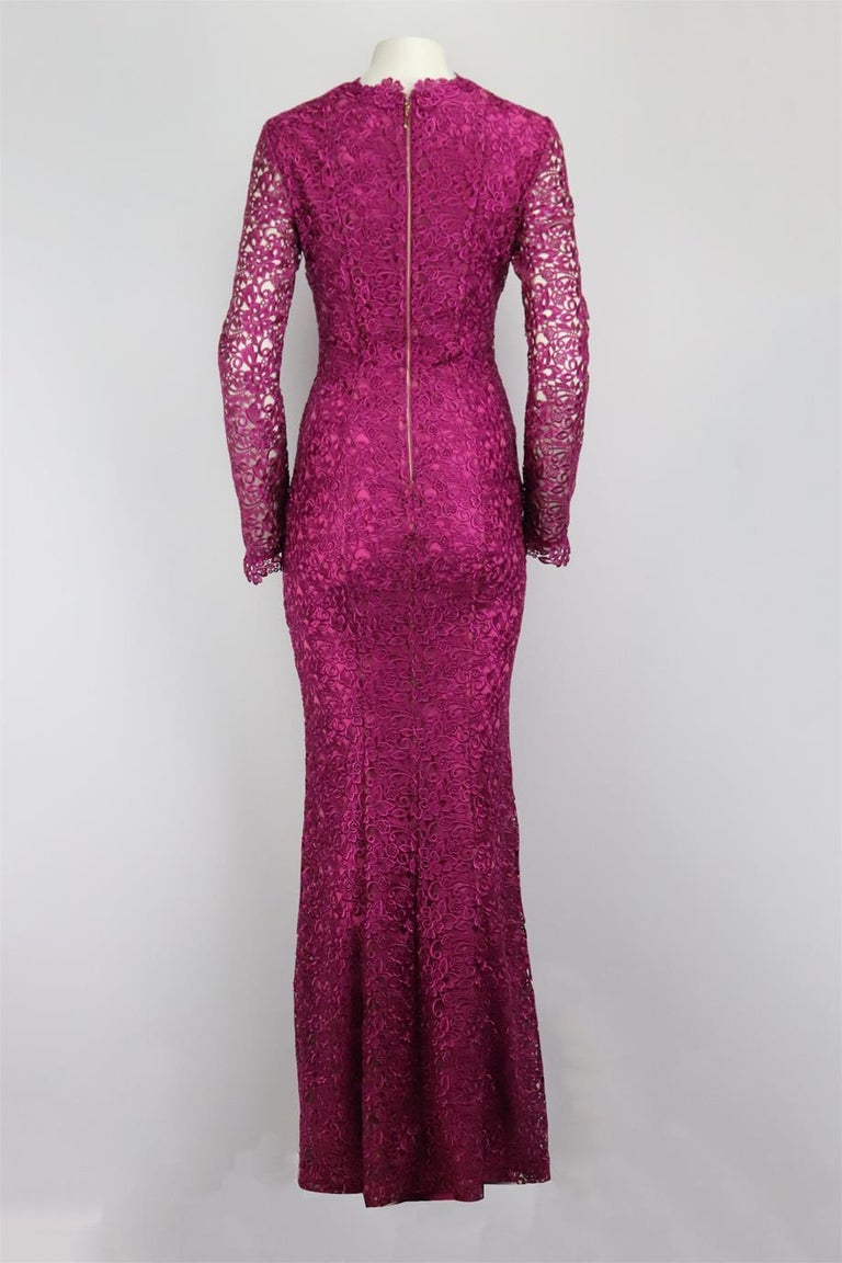 Blumarine Corded Lace Gown IT 46 UK 14 For Sale at 1stDibs
