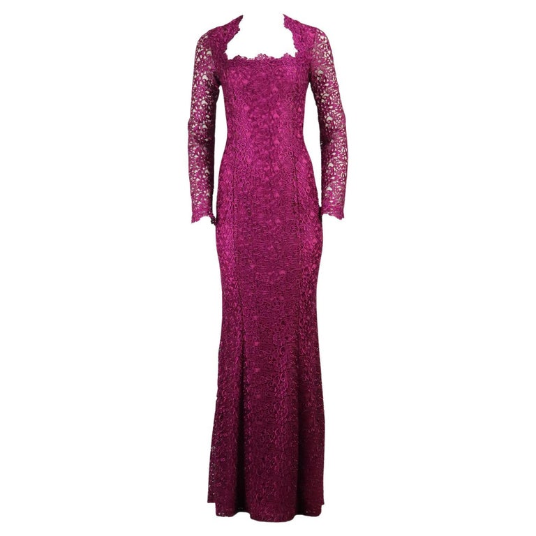 Blumarine Corded Lace Gown IT 46 UK 14 For Sale at 1stDibs