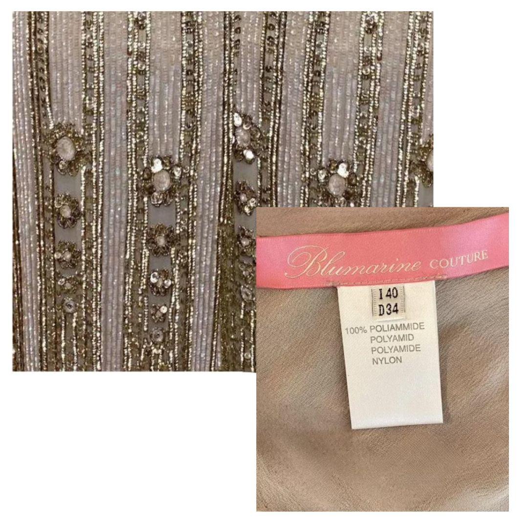 Blumarine Couture Roter Teppich Perlen Abendkleid Herbst/Winter 2015 Größe 40IT im Angebot 1