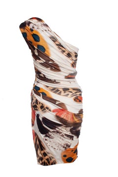 Blumarine, Vestido drapeado con un hombro