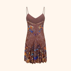 Blumarine - Robe en soie avec perles et ornements