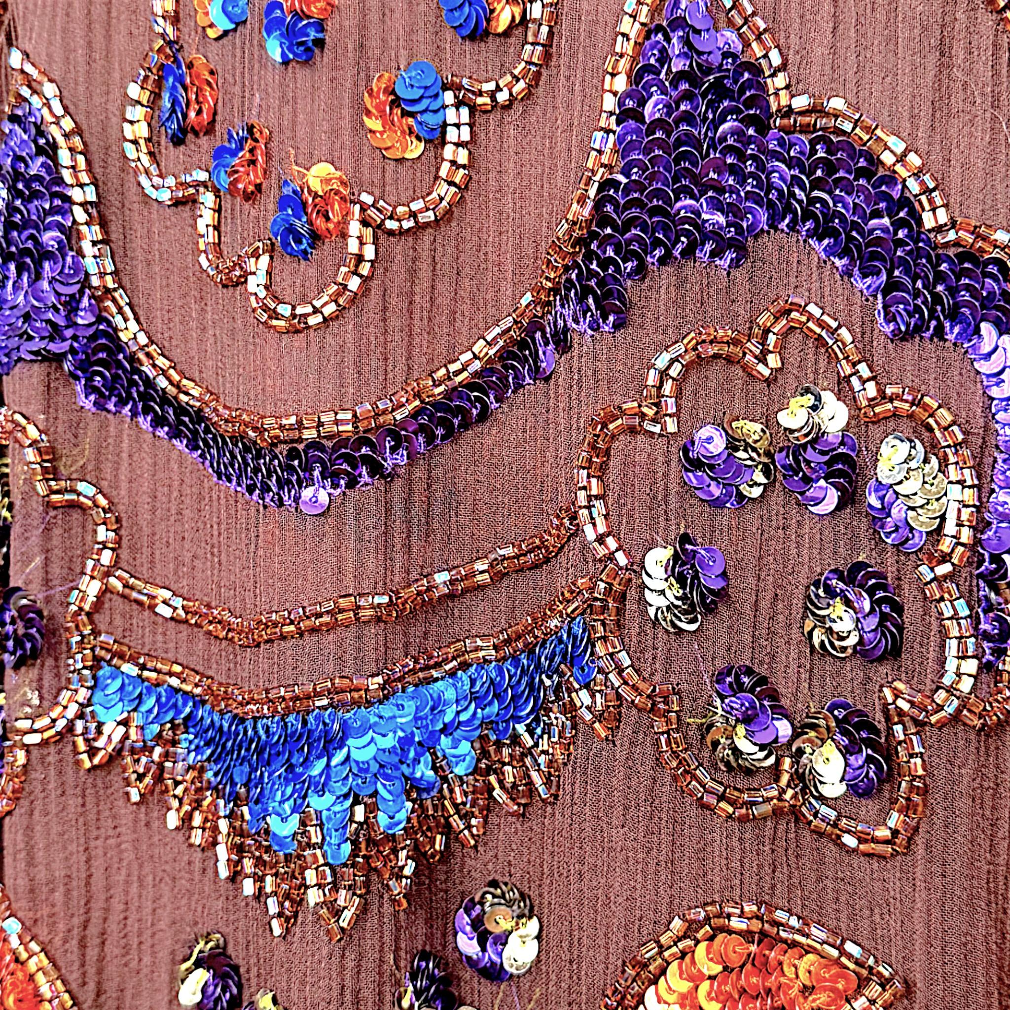 Blumarine - Vestito sottoveste in seta impreziosito da perline In condizioni buone in vendita a PARIS, FR