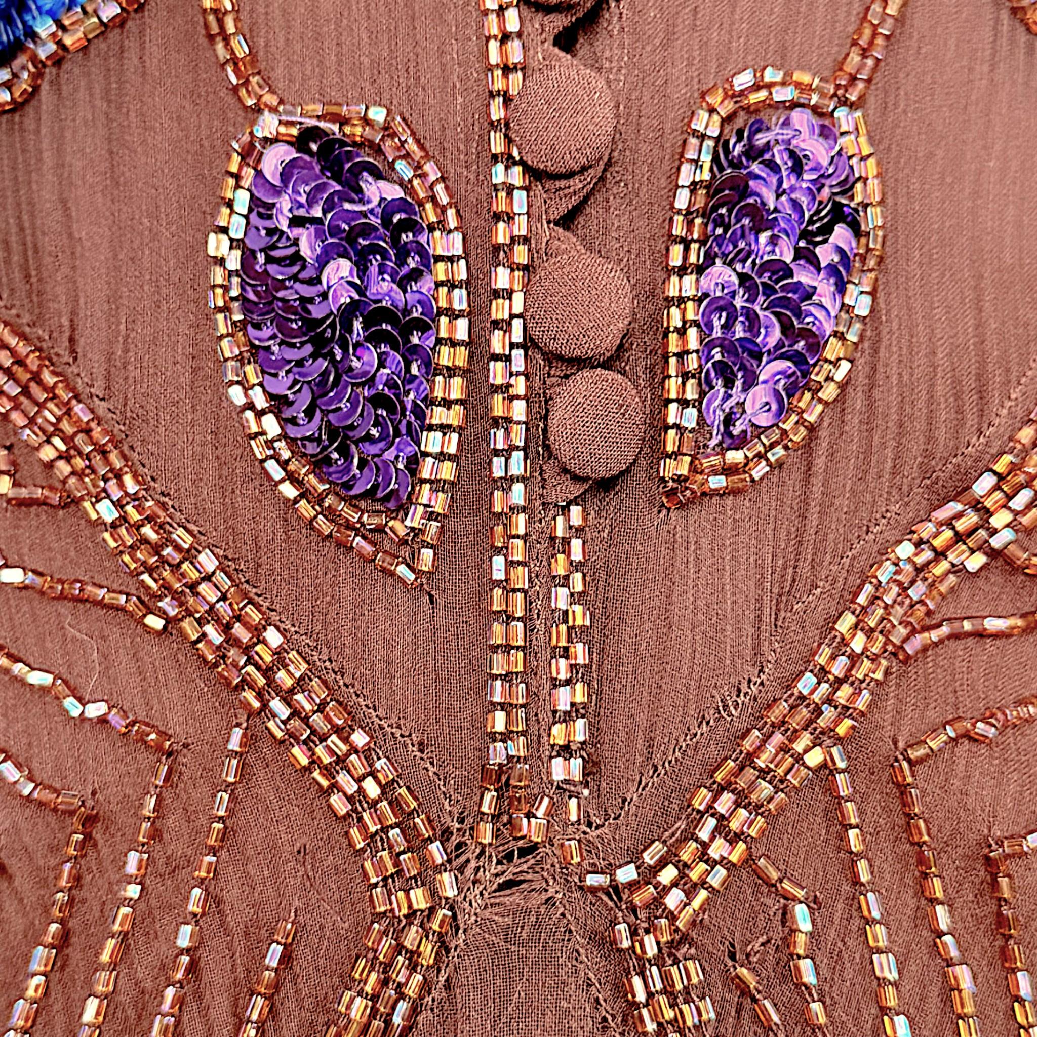 Donna Blumarine - Vestito sottoveste in seta impreziosito da perline in vendita