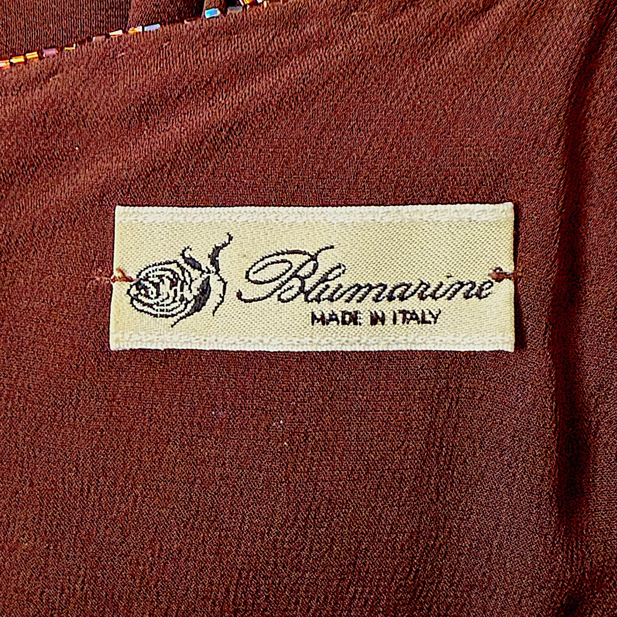 Blumarine - Vestito sottoveste in seta impreziosito da perline in vendita 2