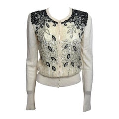 Blumarine F/W 2001 Sequined Cashmere Blend Cardigan