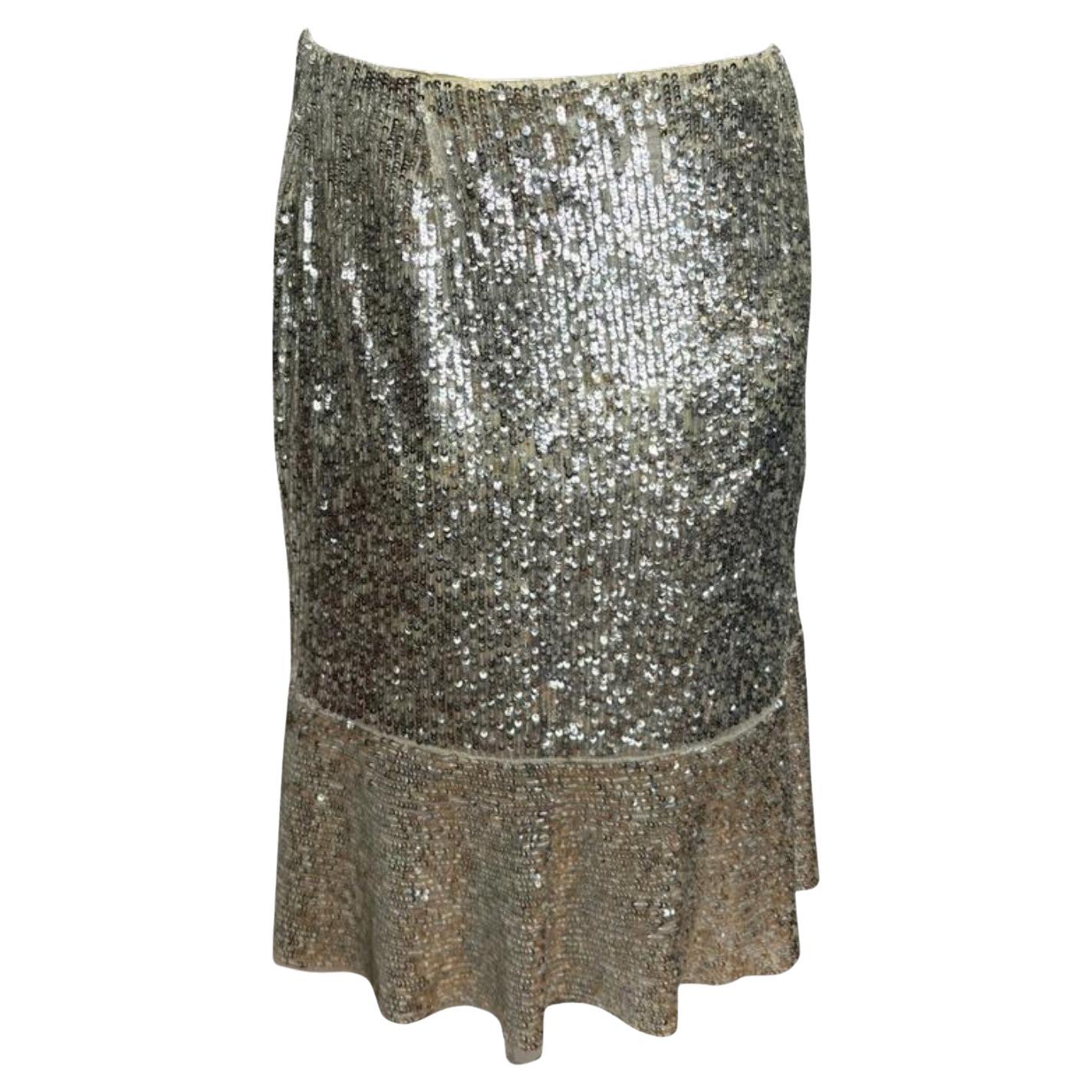 Blumarine F/W 2003 Sequined Fishtail Skirt