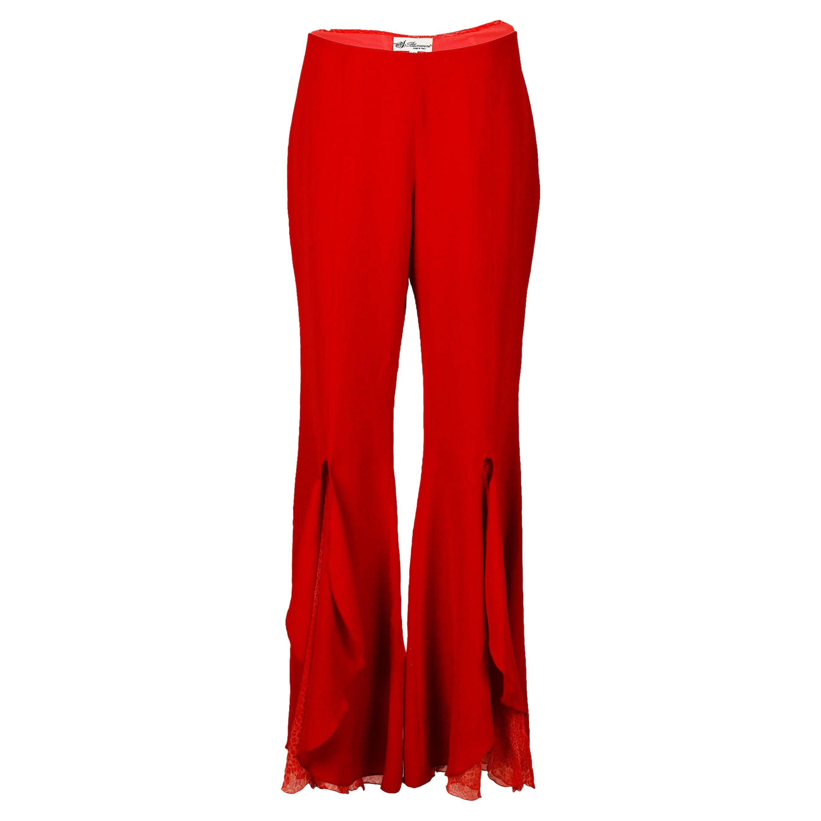 Blumarine Flared Trouser with Slits 