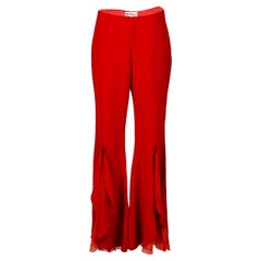 Blumarine Pantalon évasé avec fentes 