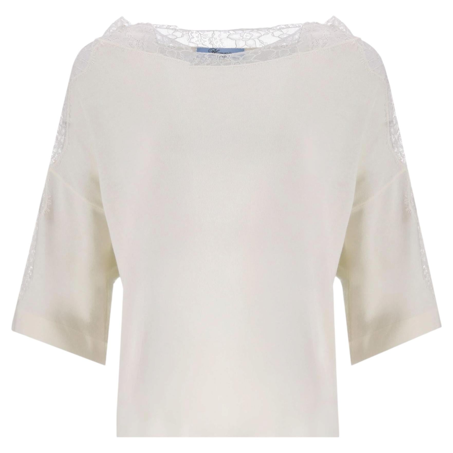 Blumarine - Top rilassato in pizzo floreale