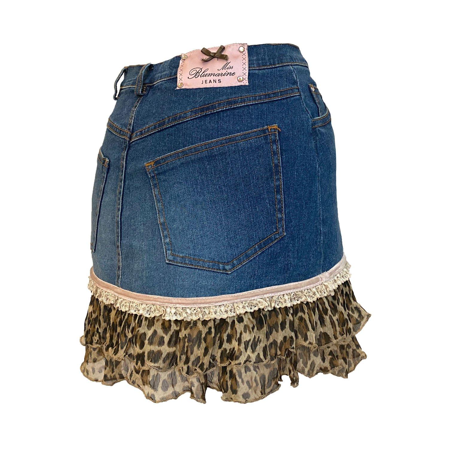Blumarine Frill Mini Skirt  In Good Condition For Sale In Rochester, GB