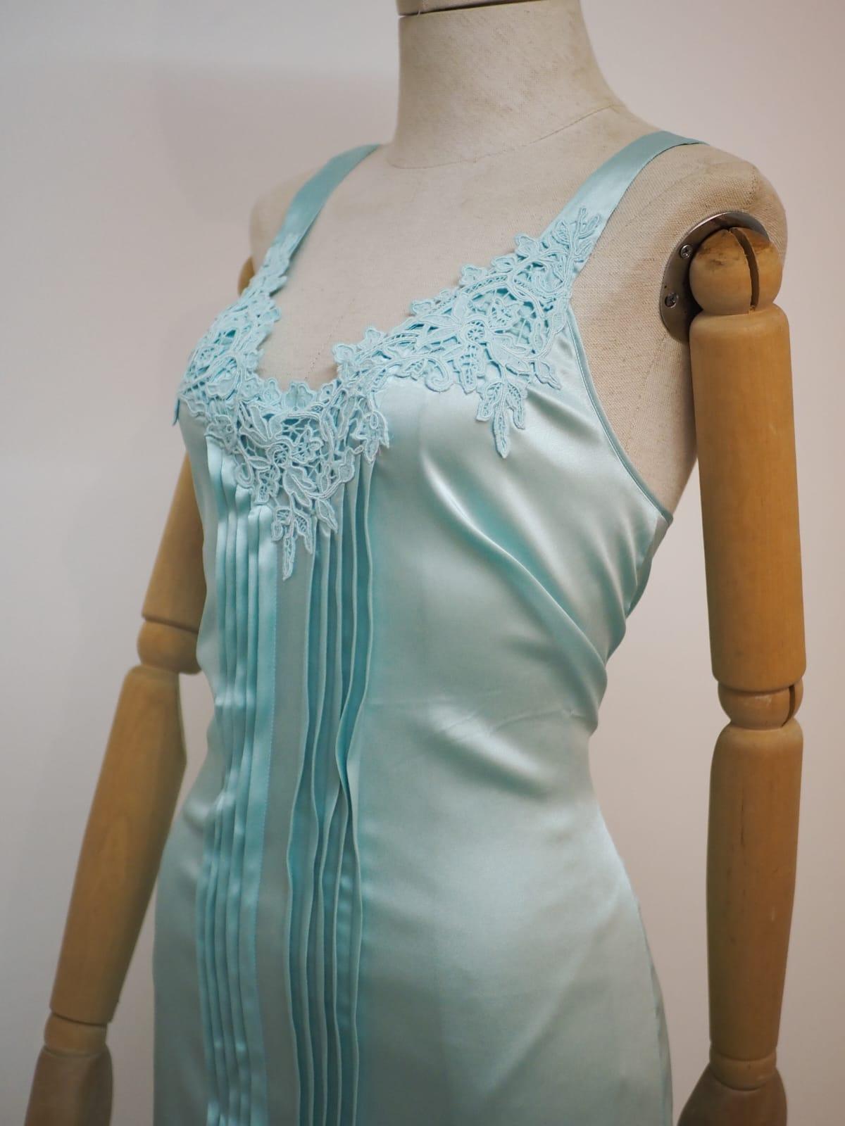 Blumarine light blue silk dress In Excellent Condition In Capri, IT