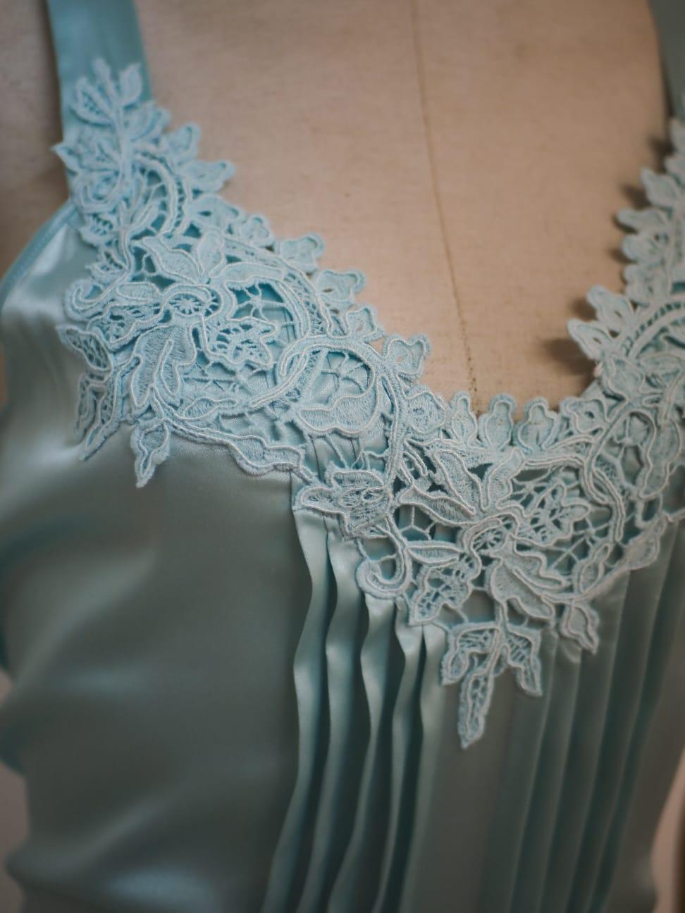 Blumarine light blue silk dress 1