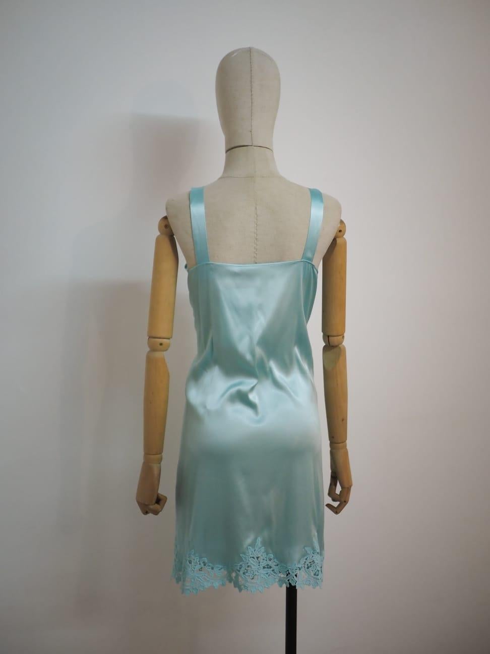 Blumarine light blue silk dress 3