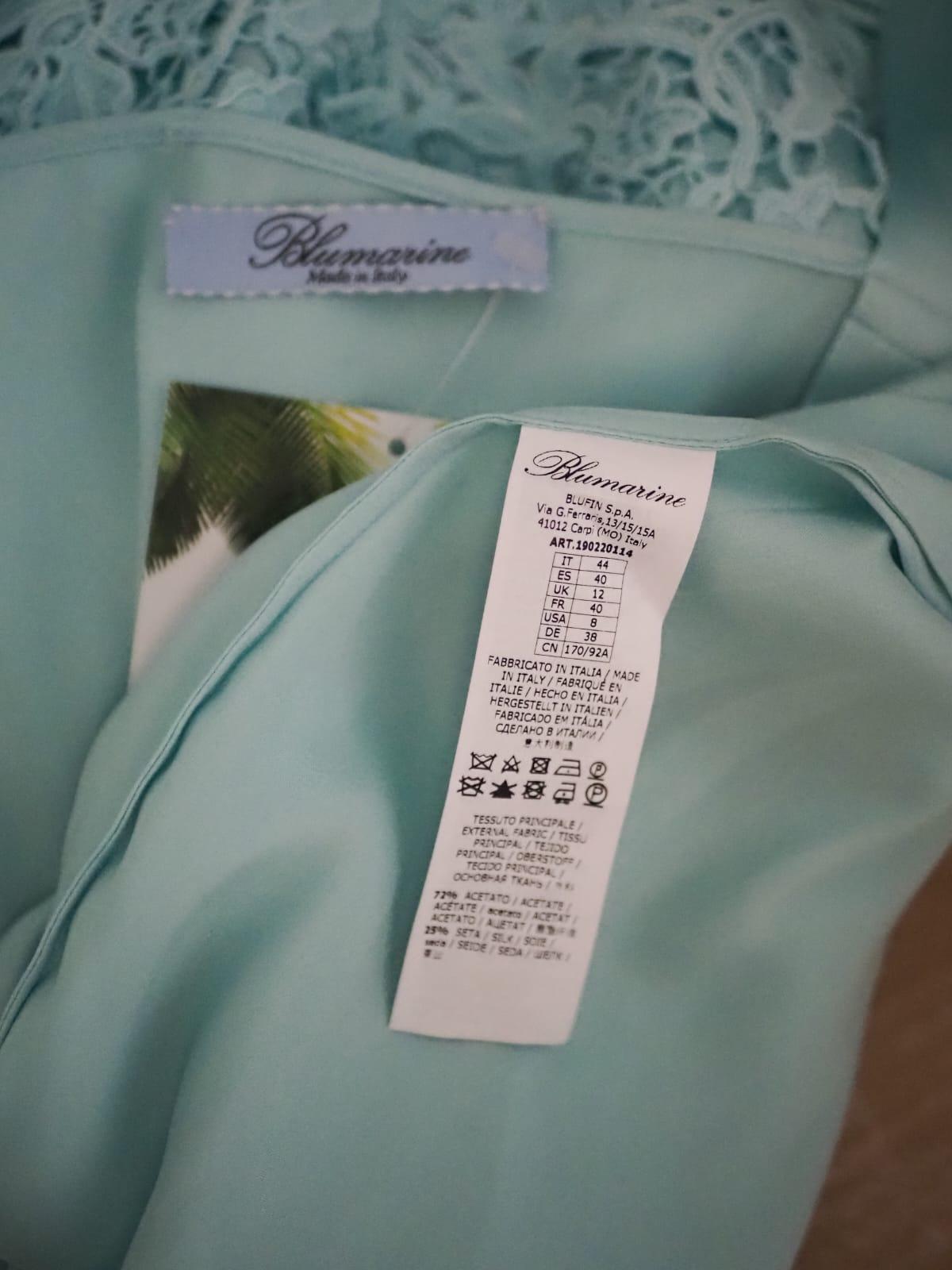 Blumarine light blue silk dress 4