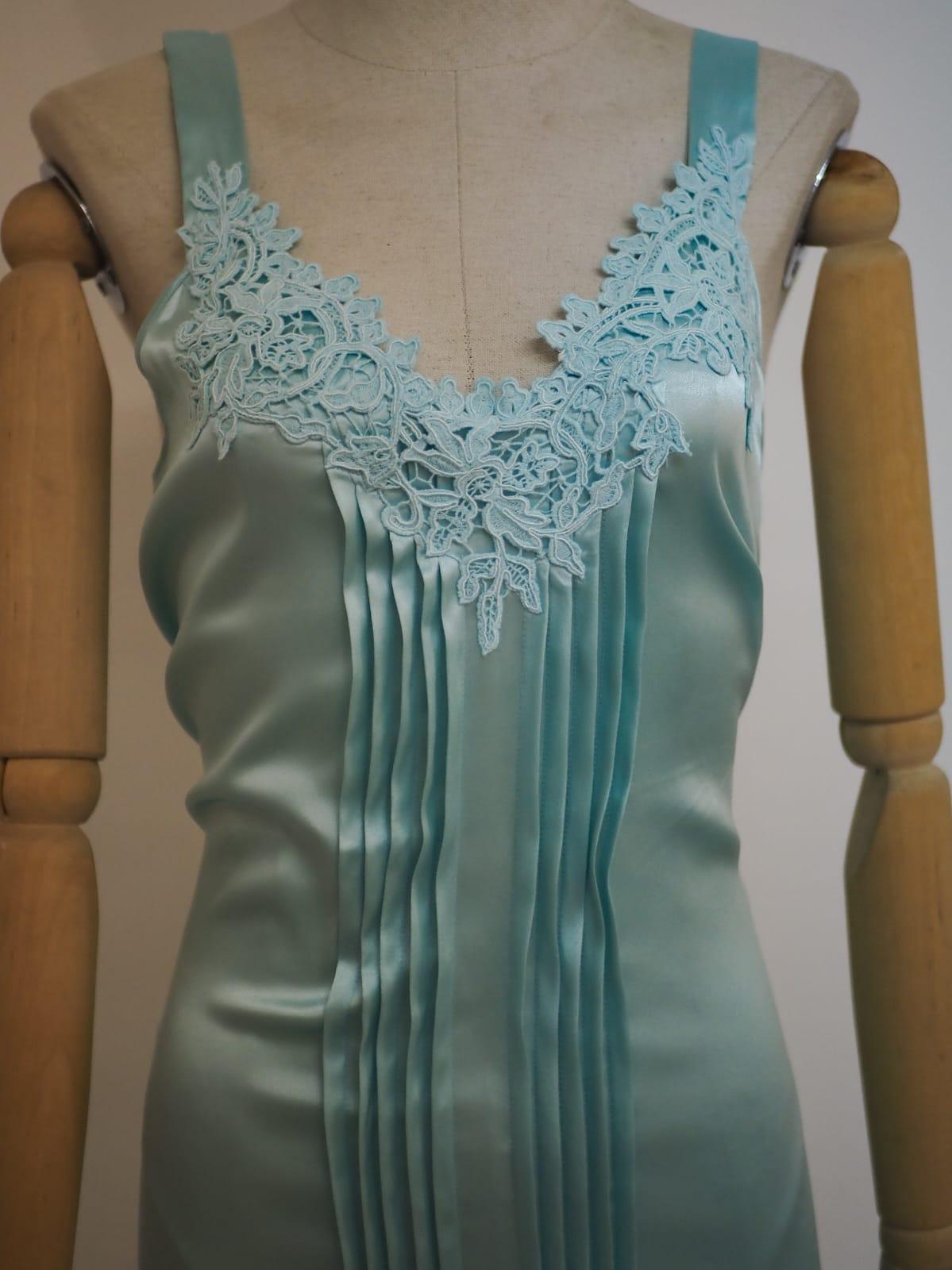 Blumarine light blue silk dress 5